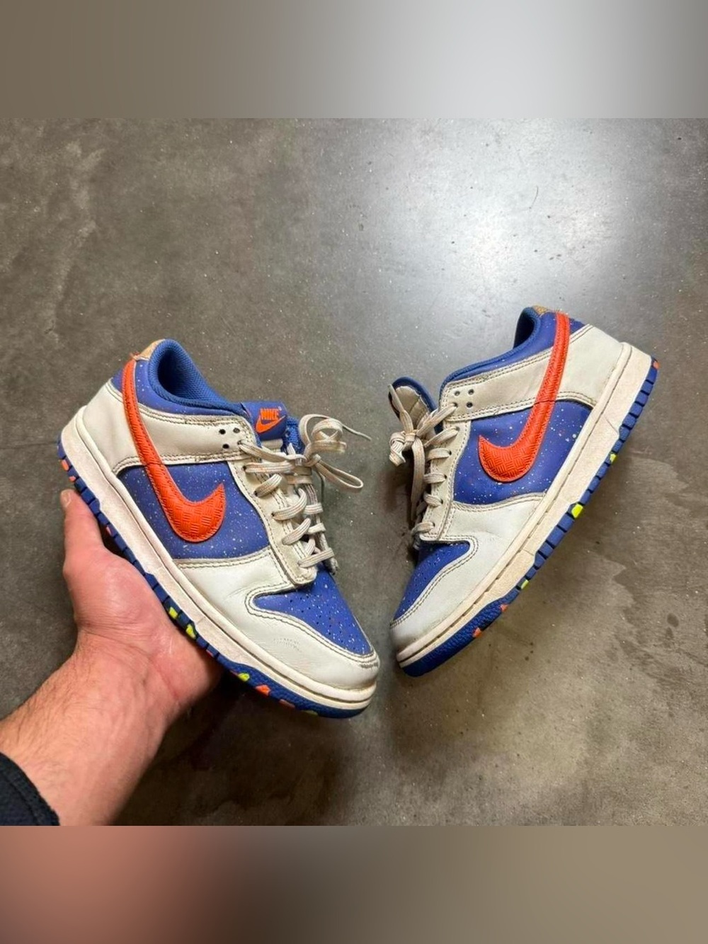 Kid's Nike Dunk Low Photon Dust/Total Orange 6y